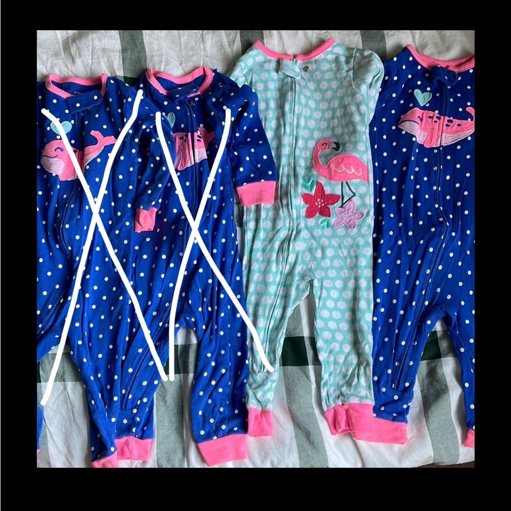 Carter’s footless pajama lot